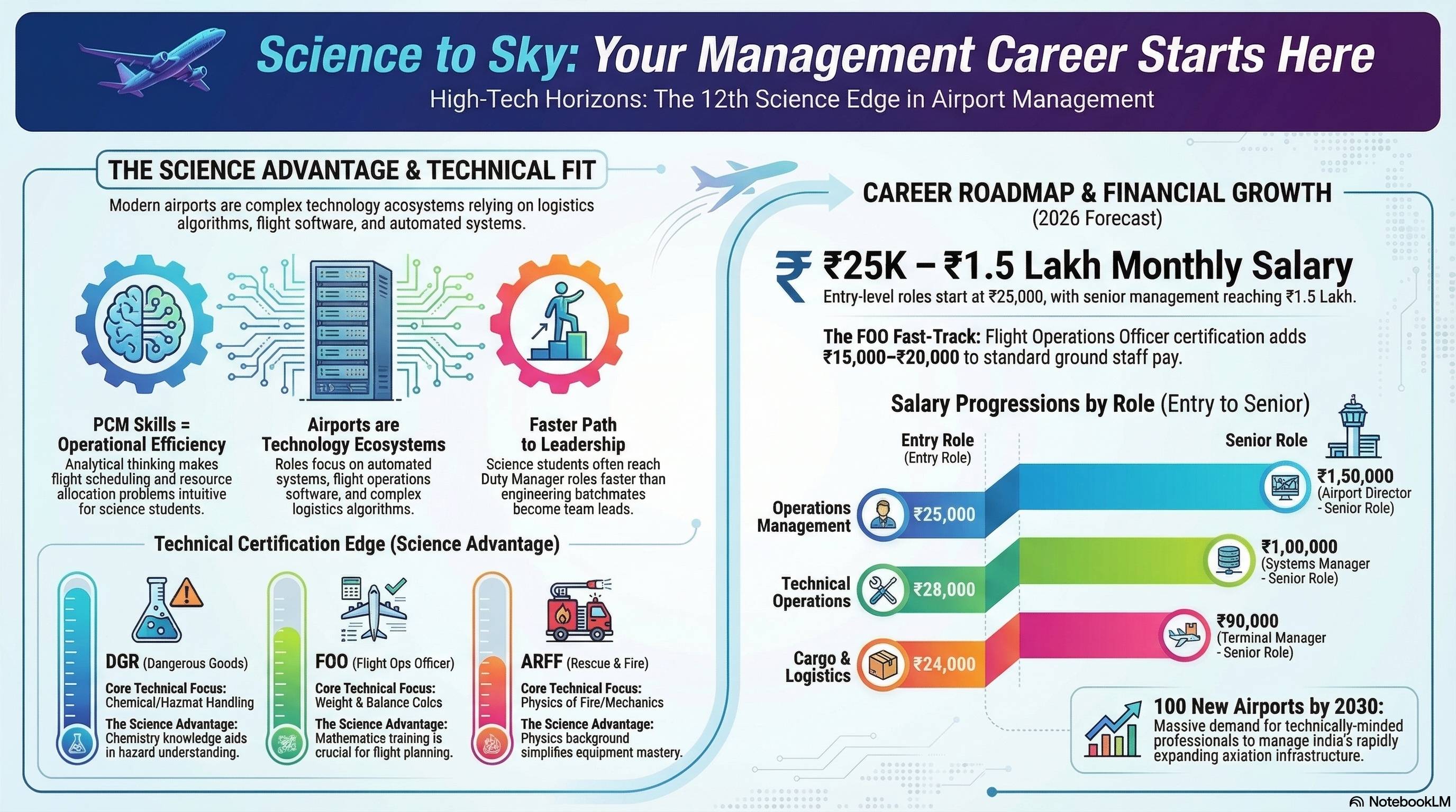 Career in Airport Management After 12th Science 2026: Guide - Ground Staff career guide from Wings Institute Vadodara Gujarat